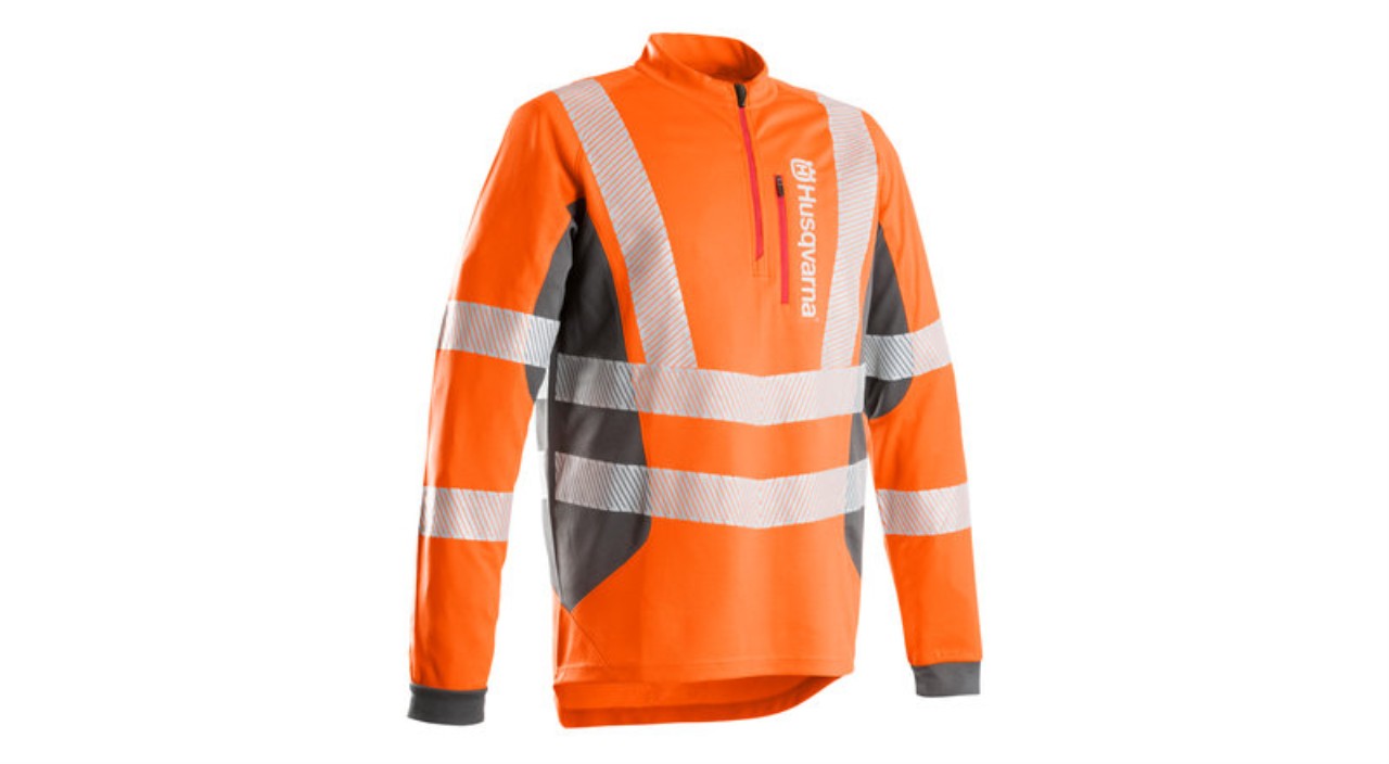 Husqvarna Arbejds T-shirt lange ærmer, Technical High Viz ISO EN20471
