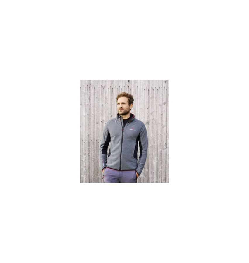 MF herre grå fleecejakke 3XL