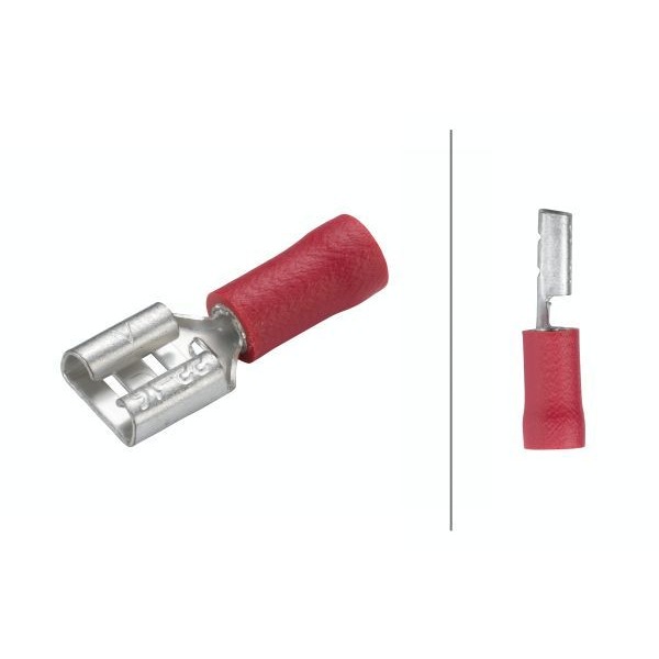 HELLA Isoleret hunfladstik rød 6,3 x 0,8 mm