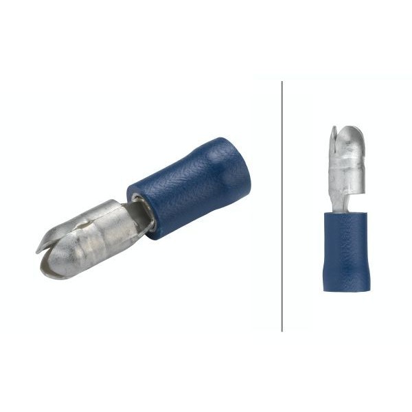HELLA Isoleret rundstik han blå Ø5 mm