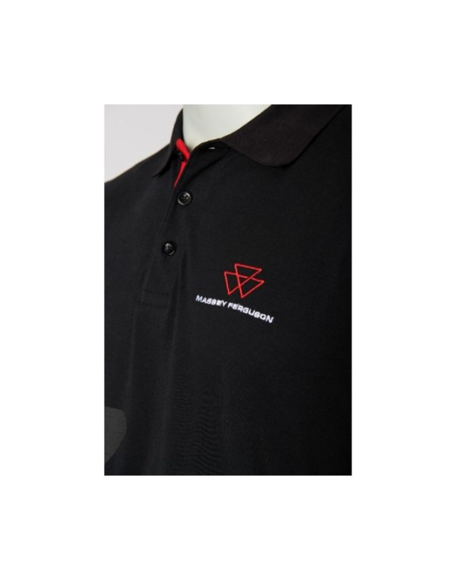 Massey Ferguson sort polo-shirt str. XXL