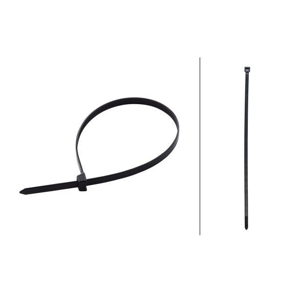 HELLA Sort kabelbinder 370 × 7,6 mm