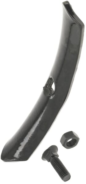 Kultivatorspids 195 x 40 x 6 mm, vendbar, buet, 1 hul, uden bolte