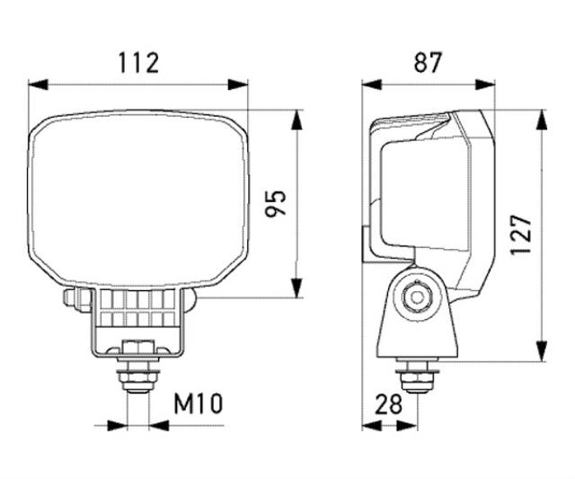 Hella Led Arbejdslygte Nær PB S 12/24V   