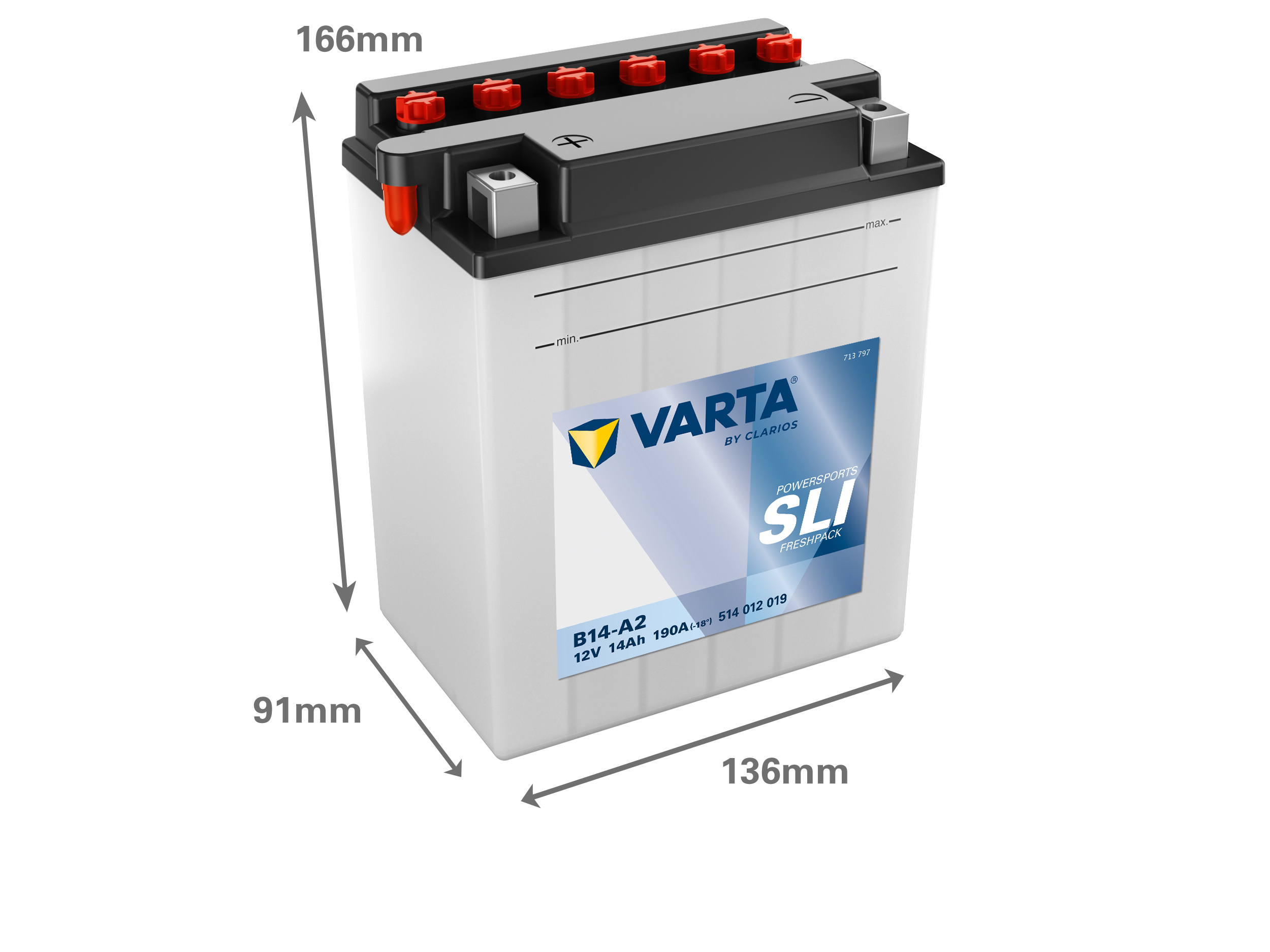 VARTA Powersports Freshpack 514 012 – 12V 14Ah