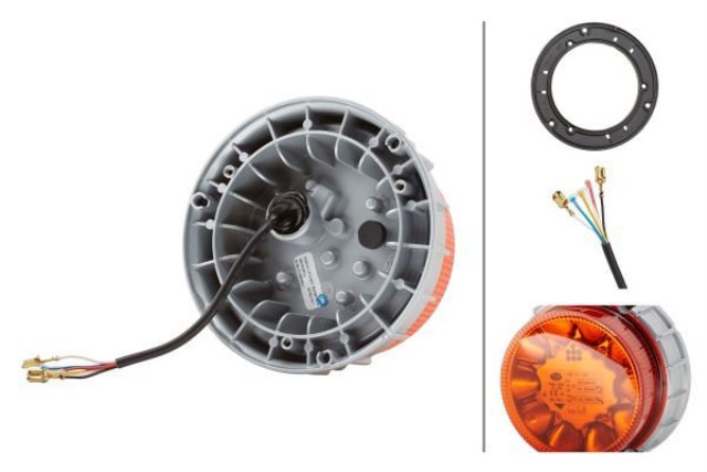 Hella Blitz K-Led Gul 12/24V planmontering