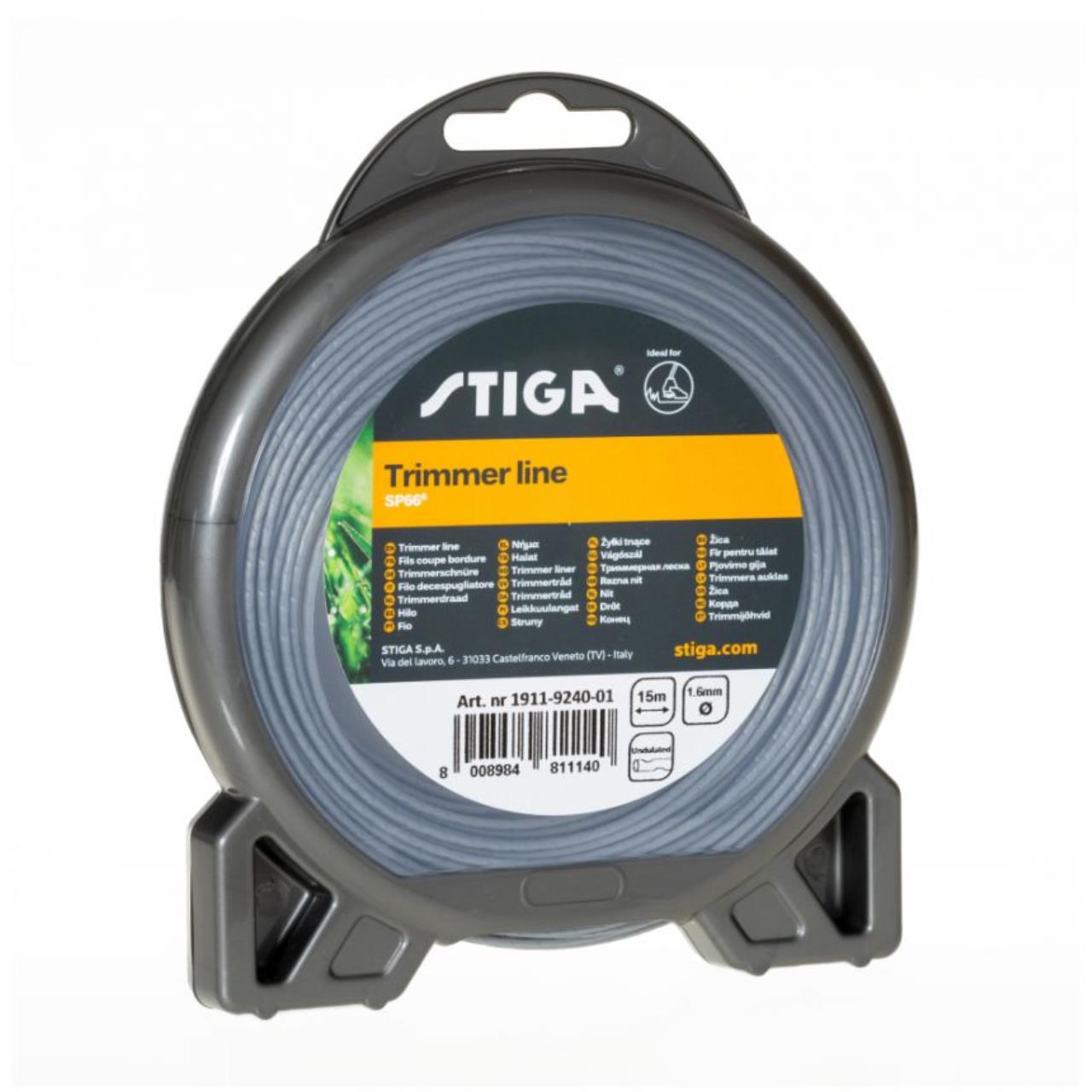 Stiga trimmertråd 1,6 mm SP66, 15 meter