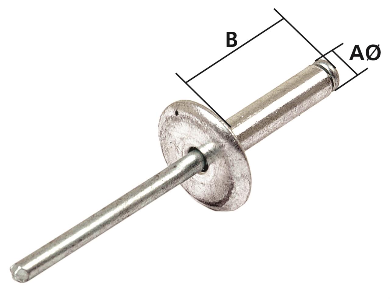 Popnitter 3,2 x 5 mm 100 Stk. Alu/Stål