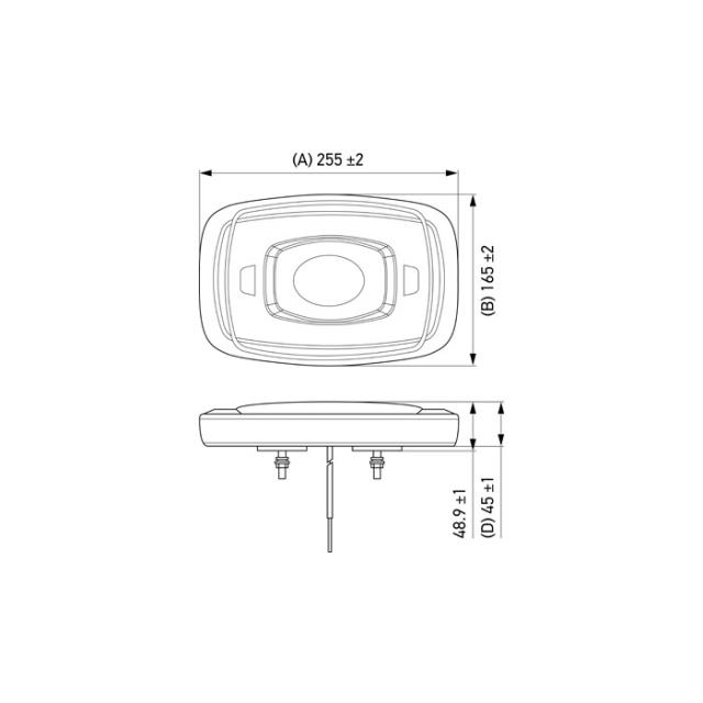 Hella Micro Lysbro 12/24V m/beslag
