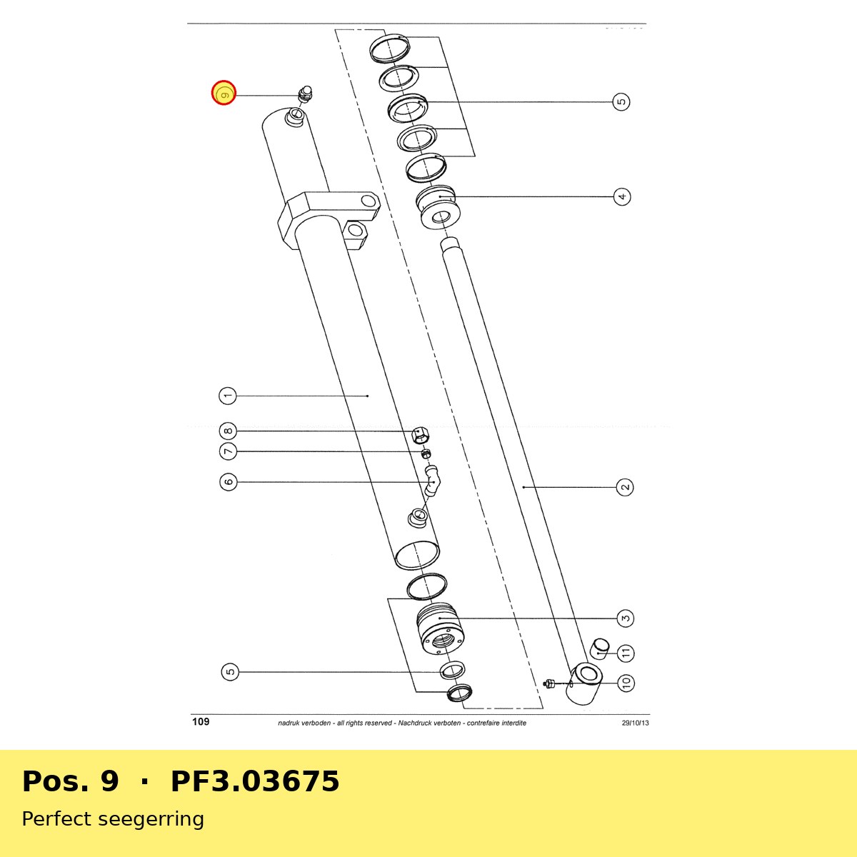 Perfect seegerring – reservedelstegning