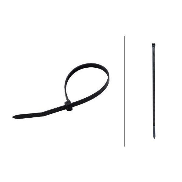 HELLA Sort kabelbinder 200 × 4,8 mm