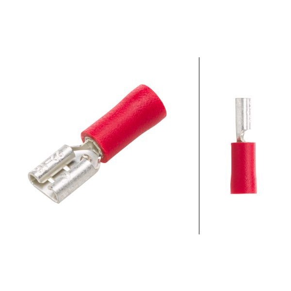 HELLA Isoleret hunfladstik rød 4,8 x 0,5 mm