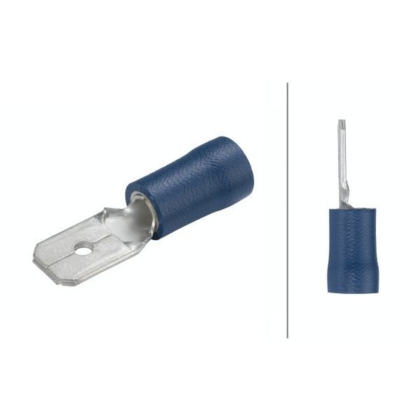 HELLA Isoleret hanfladstik blå 6,3 x 0,8 mm