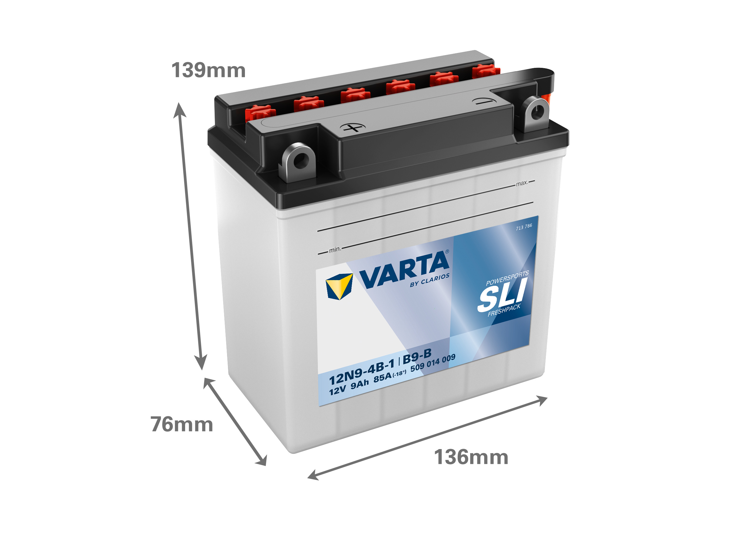 VARTA Powersports Freshpack 509 014 – 12V 9Ah