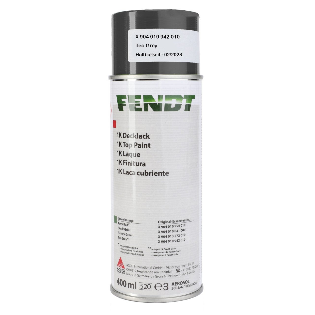 Fendt spraymaling Tec Grey 1K 400 ml