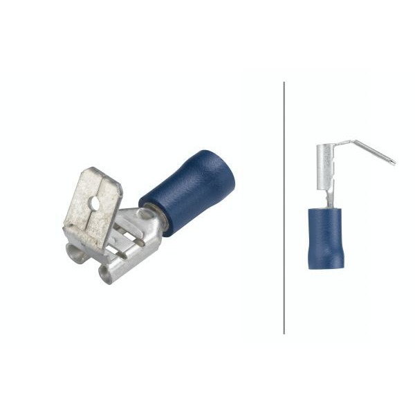 HELLA Isoleret fladstikfordeler blå 6,3 x 0,8 mm