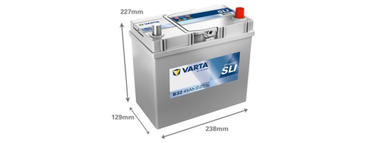 Varta Batteri Blue Dynamic 12V 45 Ah B32 238x129x227 Pol 0