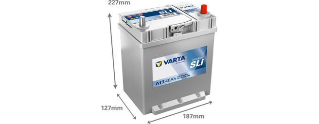 Varta Batteri Blue Dynamic 12V 40 Ah 187x140x227 Pol 0