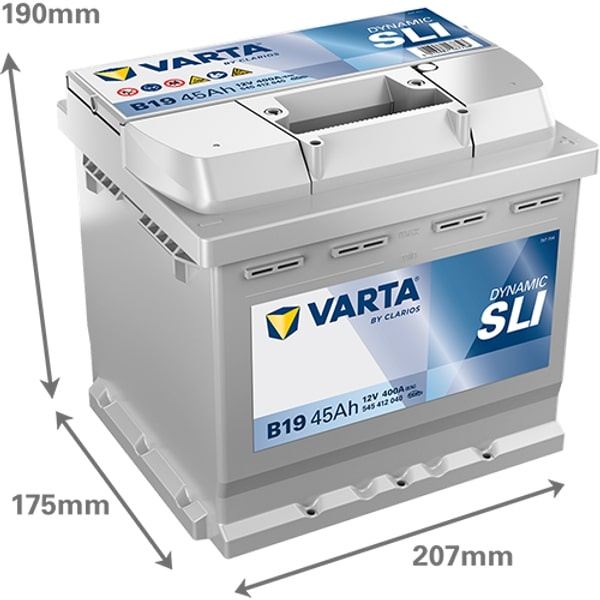 VARTA Black Dynamic B19 – 12V 45Ah startbatteri