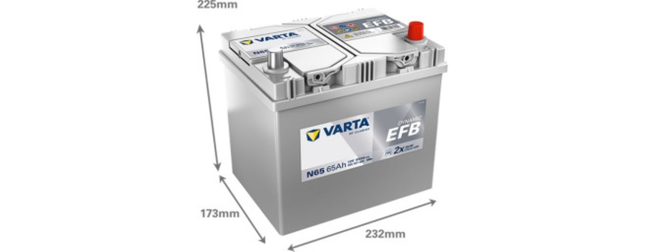 Varta Batteri Blue Dynamic EFB 12V 65 Ah 232x173x225 Pol 0