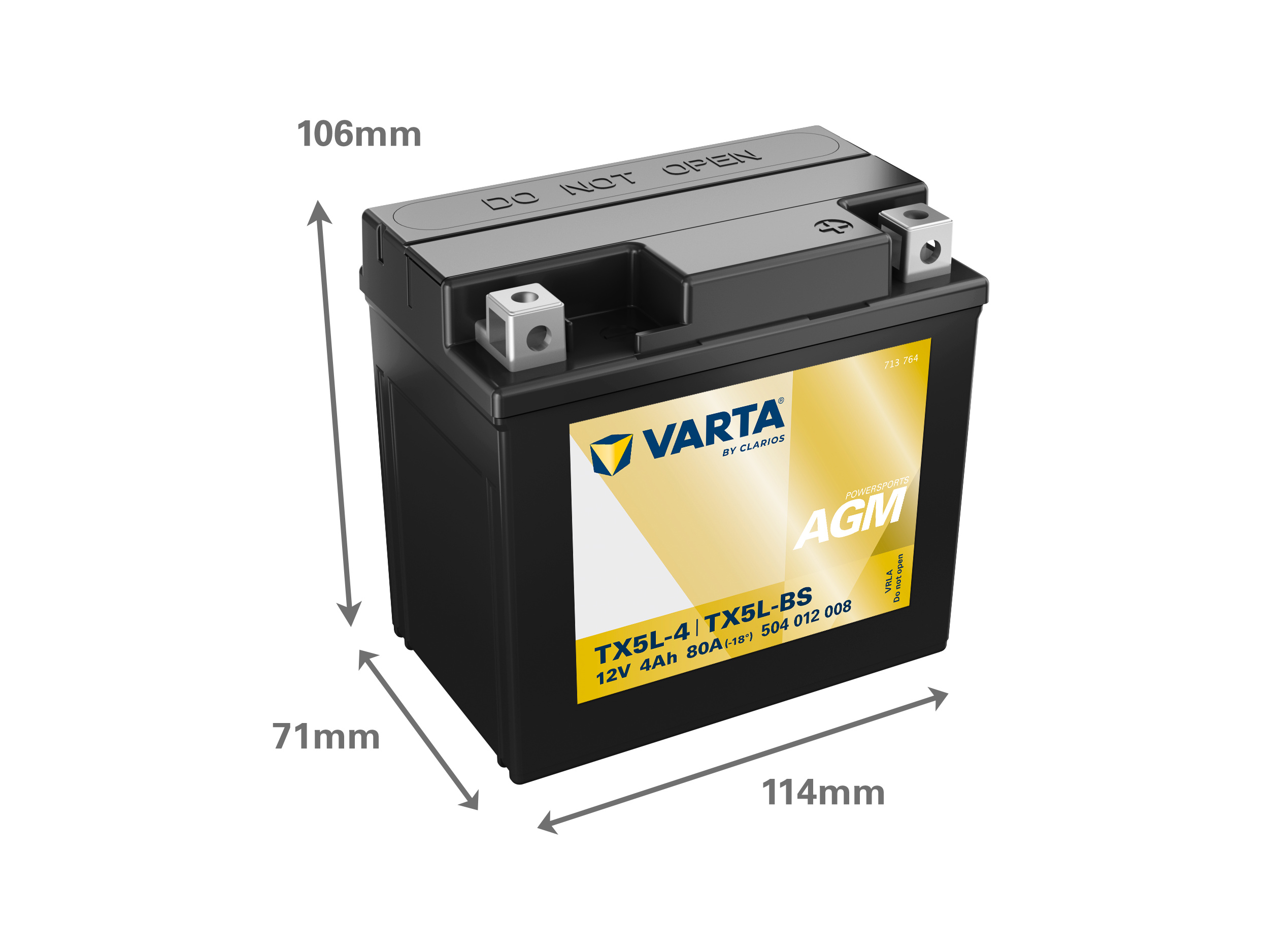 VARTA Powersports AGM 504 012 – 12V 4Ah