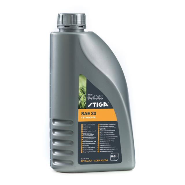 Stiga motorolie SAE30, 4-takt,  0,6 ltr. 