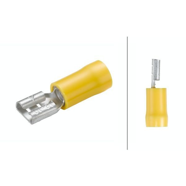 HELLA Isoleret hunfladstik gul 6,3 x 0,8 mm