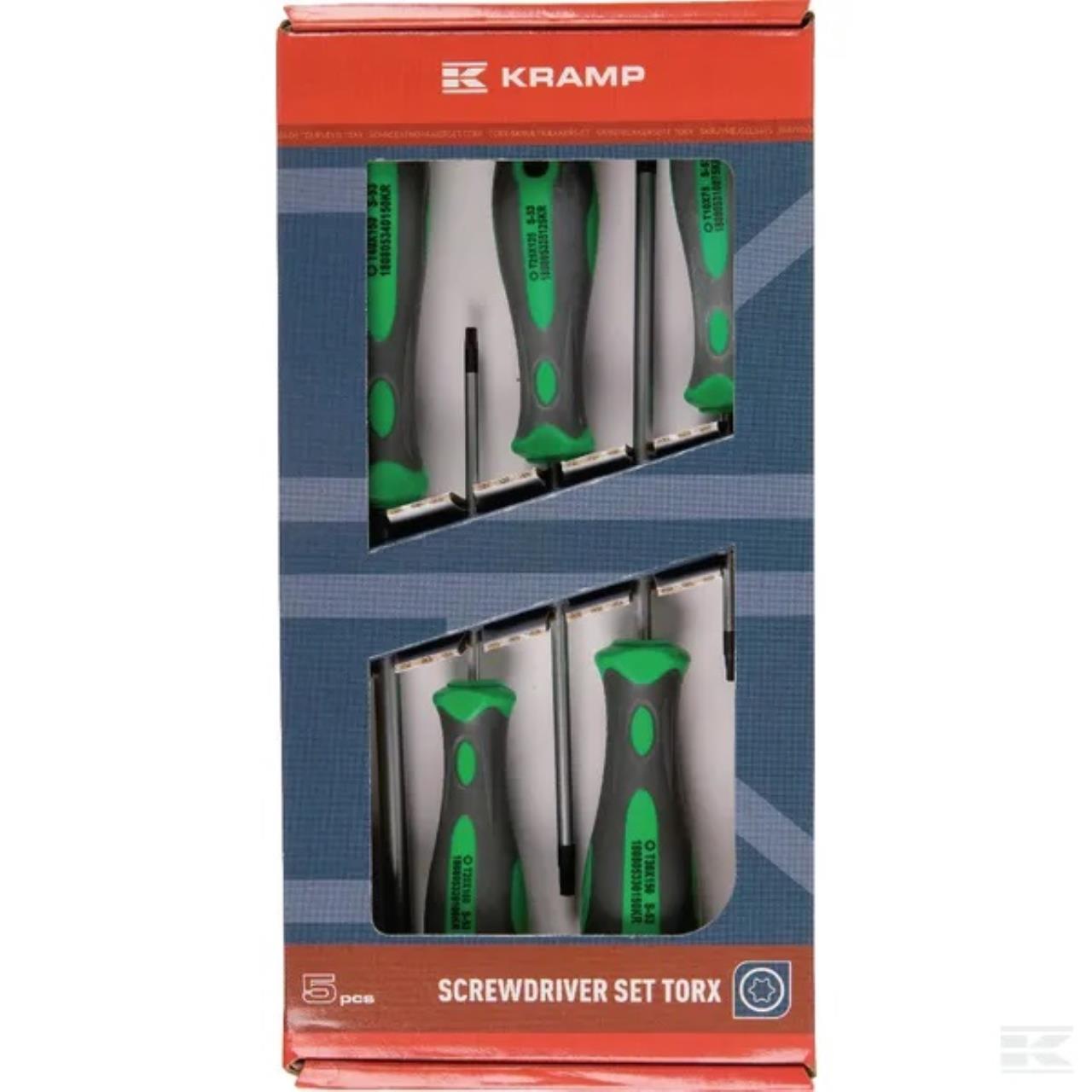 Skruetræk.sæt m/5 stk torx, T10-20-25-30-40