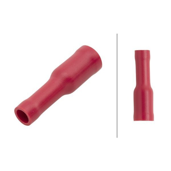 HELLA Isoleret rundstik hun rød Ø4 mm