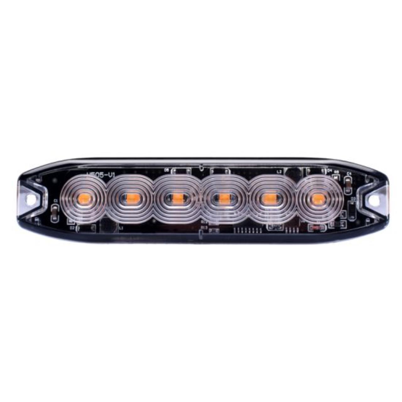 Hella Blitz Gul 6xLed12/24V R65 5mtr.Kabel 19Inst.