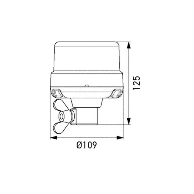 Hella blitzblink LED stangmont.