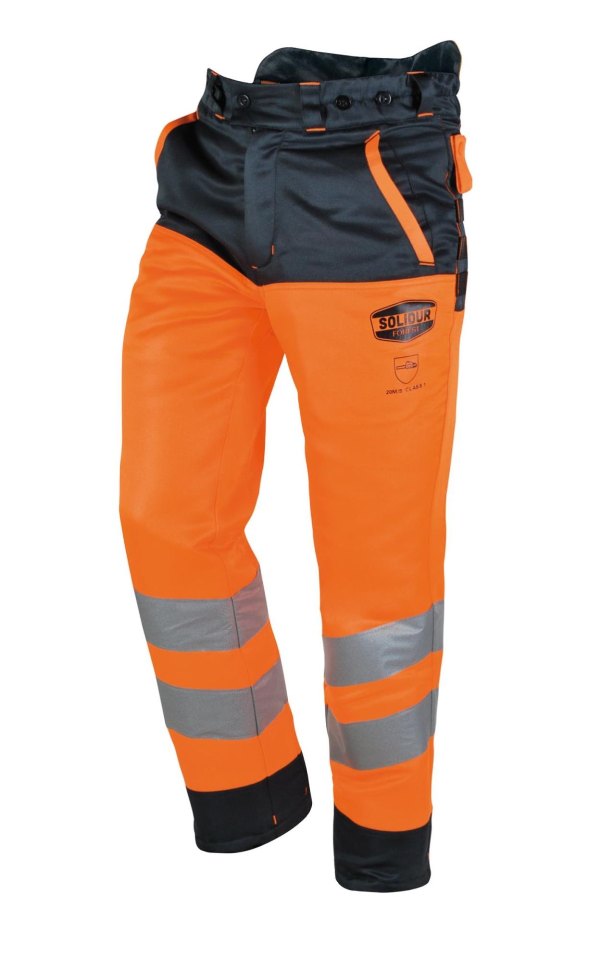 Solidur Orange Sikkerhedsbukser Kl.3-28m/ISO20471