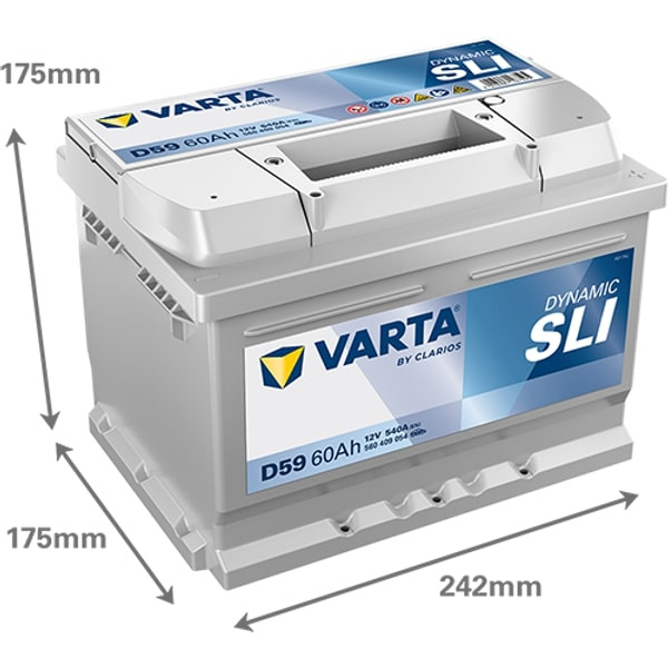 VARTA Blue Dynamic D59 – 12V 60Ah startbatteri